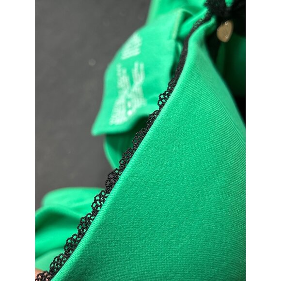 Victorias Secret Green Lined Perfect Coverage Bra 38D With Lace Trim Bow Detail - Picture 6 of 6